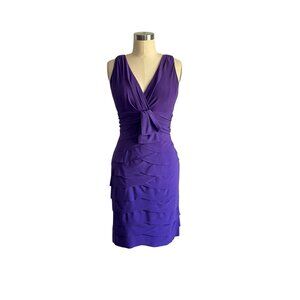 Jones New York Purple Tiered Bandage Dress - 4
